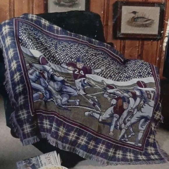 Football Touchdown 46"×60" Triple Layer Woven Jacquard Throw Blanket NEW - Picture 6 of 6